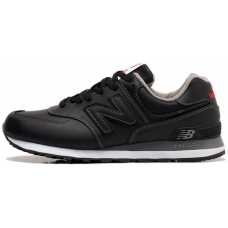 New Balance 574 Leather Black зимние