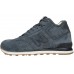 New Balance 574 Mid Deep Blue замшевые с мехом