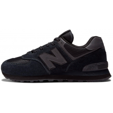 New Balance 574 All Black с мехом