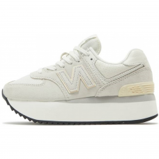 New Balance 574+ White Grey на платформе