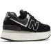 New Balance 574+ Black White на платформе