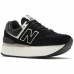 New Balance 574+ Black White на платформе