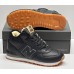 New Balance 574 Mid кожаные черные зима
