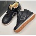 New Balance 574 Mid кожаные черные зима