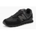 New Balance 574 Total Black с белой строчкой