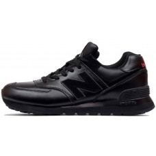Кроссовки New Balance 574 Black Red кожаные