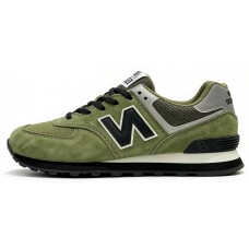 New Balance 574 Suede Green Black