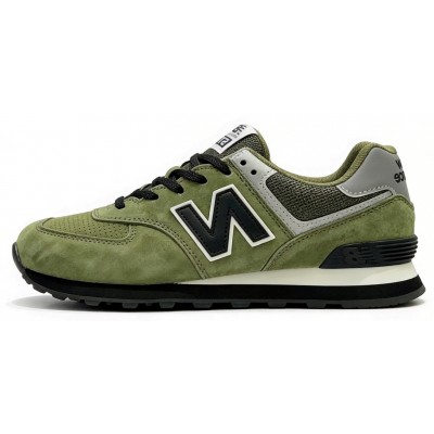 New Balance 574 Suede Green Black