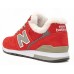 New Balance 574 красные с белым зима