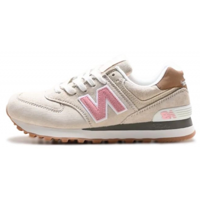 Кроссовки New Balance 574 Beige Pink бежевые с розовым