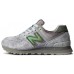 Кроссовки New Balance 574 Dark Grey Light Green Brown с мехом
