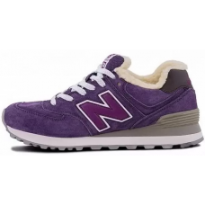 New Balance 574 фиолетовые зимние