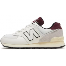 New Balance 574 White Burgundy