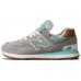 Кроссовки New Balance женские 574 зимние с мехом серо-голубые