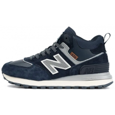 New Balance 574 Mid x Stone Island Navy Blue Grey