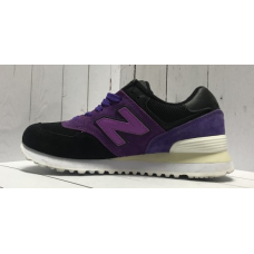 Кроссовки New Balance 574 черные с фиолетовым