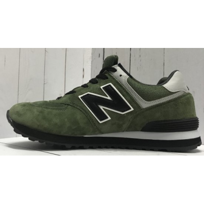 Кроссовки New Balance 574 хаки с черным