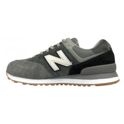 New Balance кроссовки 574 серые с белым