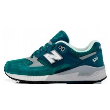 Кроссовки New Balance 530 зеленые с темно-синем 