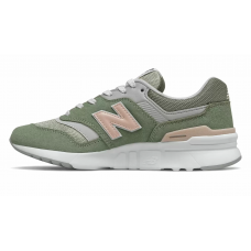 Кроссовки New Balance 997H зеленые с розовым