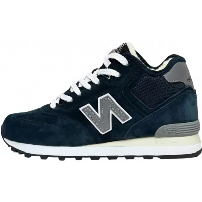 Кроссовки New Balance 574 Mid Blue Grey с мехом