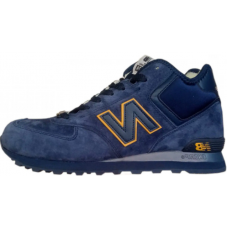 New Balance 574 Mid Deep Blue Yellow с мехом