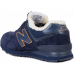 New Balance 574 Blue с желтым с мехом