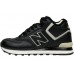 New Balance 574 Mid Black White Leather с мехом