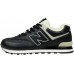 New Balance 574 кожаные черные с мехом