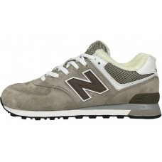 New Balance 574 Sand Deep Brown с мехом