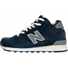 New Balance 574 High Blue (Reflective) с мехом