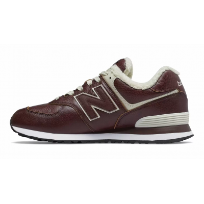 New Balance кроссовки 574 зимние коричневые