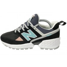 Кроссовки 574  New Balance Classic черные с голубым