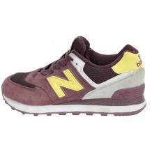 Кроссовки мужские New Balance 574 Classic бордово-желтые