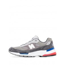 Кроссовки New Balance 992 серые с красным и синим