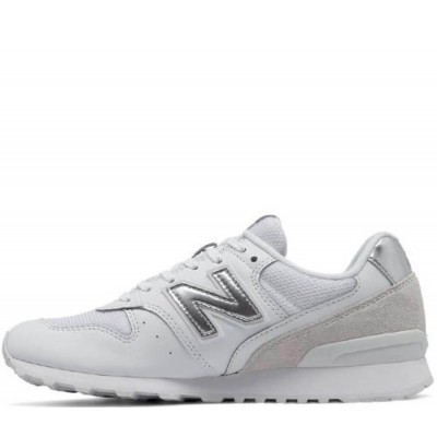 New Balance 996 кожаные белые с серым