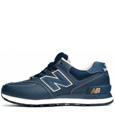 Кроссовки New Balance мужские кожаные синие 