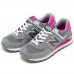 Кроссовки New Balance женские 574 серые с розовым