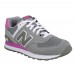 Кроссовки New Balance женские 574 серые с розовым