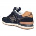 Мужские кроссовки New Balance 574 Suede Pack темно-синие