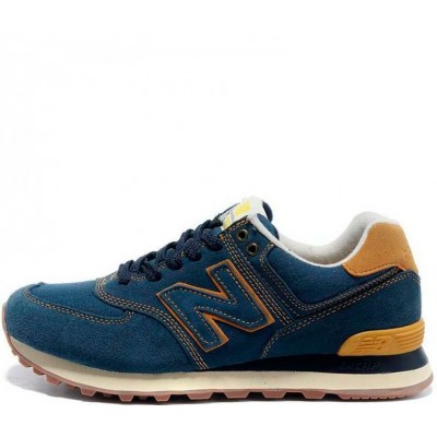 Мужские кроссовки New Balance 574 Suede Pack темно-синие