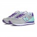 Кроссовки New Balance женские 574 серые с фиолетовым 