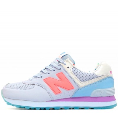 New Balance кроссовки 574 Dim Blue (Coral/Purple)