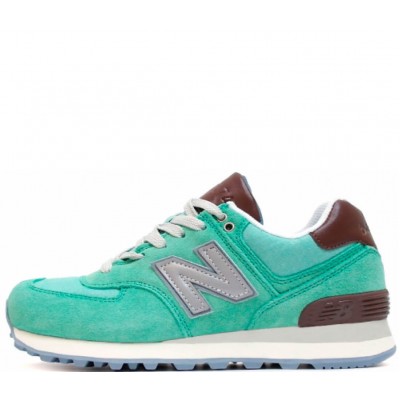 Кроссовки New Balance женские 574 Premium зеленые