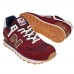 Мужские кроссовки New Balance 574 бордовый с коричневым 