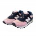 Кроссовки New Balance женские 574 с сеткой синий с розовым