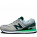 New Balance кроссовки 574 серые с зеленым 