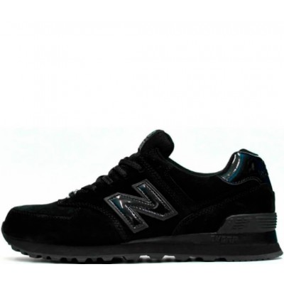 Кроссовки женские New Balance 574 Classic замшевые черные