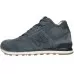 Кроссовки New Balance 574 Mid Deep Blue замшевые с мехом