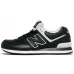 Кроссовки New Balance 574 Leather Black с мехом